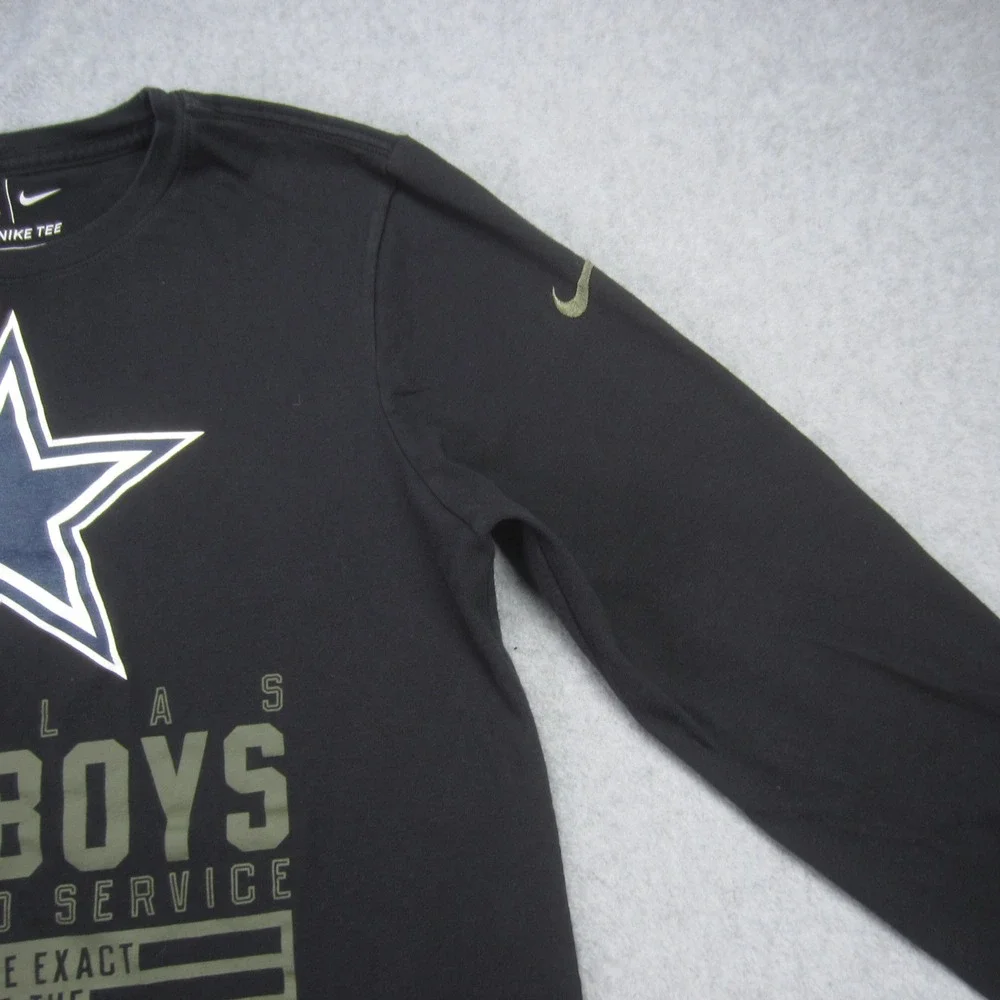 Dallas Cowboys Shirt Youth XL Black Salute to‎ Service Nike On Field Dri-Fit NFL